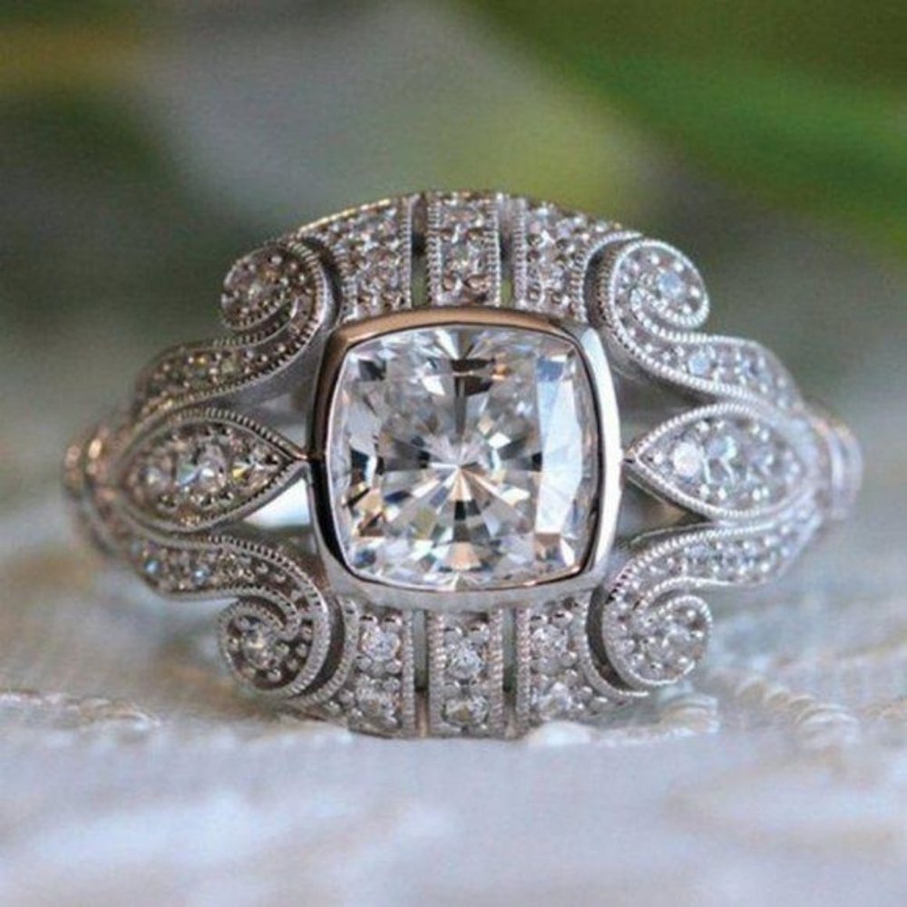 NEW 925 Sterling Silver Vintage Art Deco Ring A